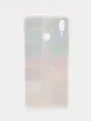 Бордовый силиконовый чехол на Honor 8X / Хонор 8Х прозрачный, с рисунком, защита камеры