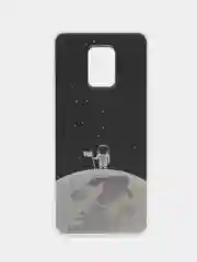 Серебряный чехол на Xiaomi Redmi Note 9S/9 Pro / Сяоми Редми Нот 9S/9 Про прозрачный, с рисунком