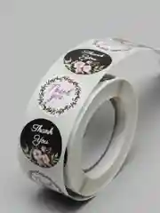 Угольный наклейки в рулоне "Thank you"