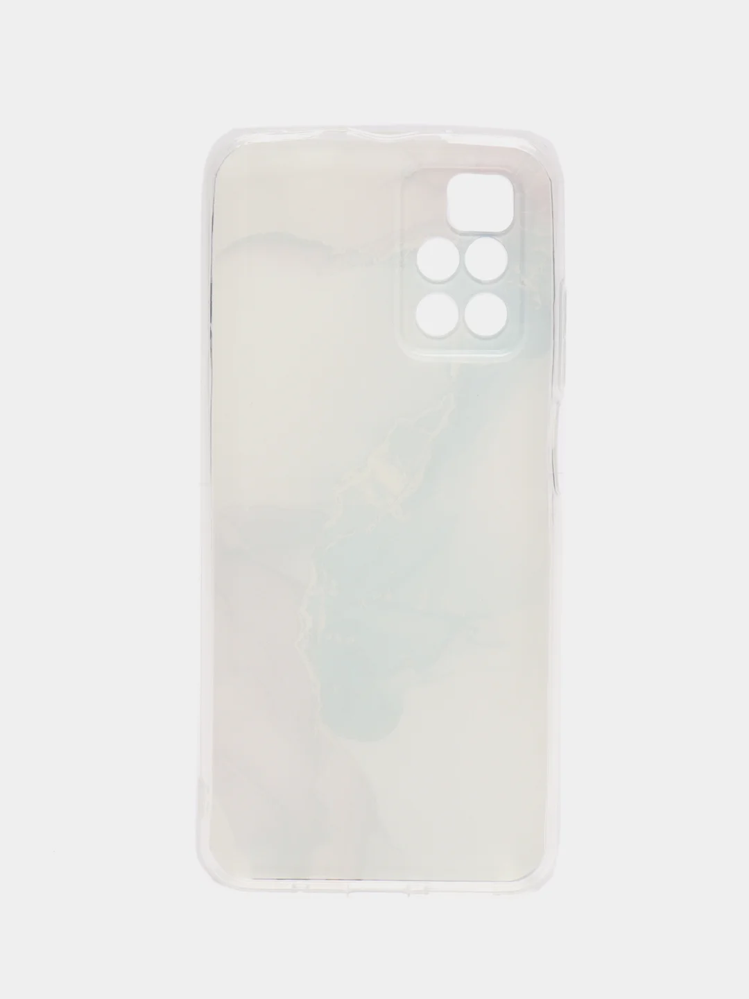Ледяной силиконовый чехол на Xiaomi Redmi 10 / Сяоми Редми 10 прозрачный с рисунком, защита камеры