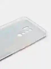 Голубой силиконовый чехол на Xiaomi Redmi 9 / Сяоми Редми 9 прозрачный, с рисунком, защита камеры