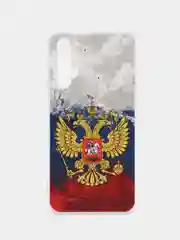 Синий чехол на Honor 20/Huawei Nova 5T / Хонор 20 прозрачный, с рисунком, защита камеры
