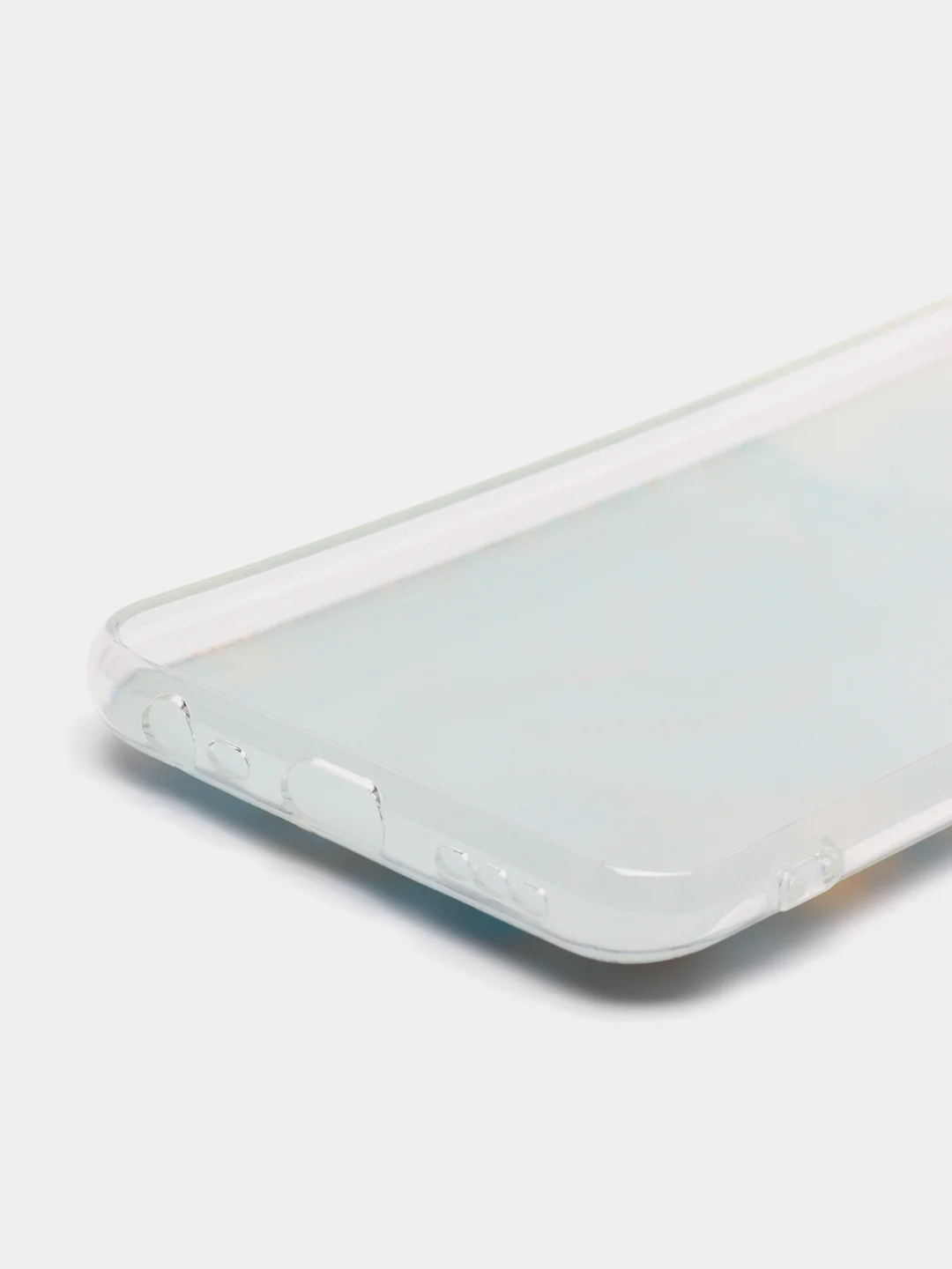 Светло-синий силиконовый чехол на Xiaomi Redmi 9 / Сяоми Редми 9 прозрачный, с рисунком, защита камеры