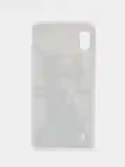 Серый силиконовый чехол на Samsung Galaxy A10 / Самсунг А10 прозрачный с рисунком, защита камеры