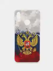 Синий чехол на Honor 10 Lite/Huawei P Smart 2019 / Хонор 10 Лайт прозрачный, с рисунком