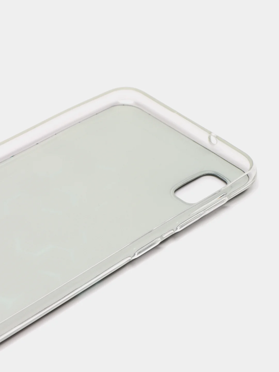 Бирюзовый силиконовый чехол на Samsung Galaxy A10 / Самсунг А10 прозрачный с рисунком, защита камеры