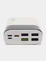 Белый портативный внешний аккумулятор Power Bank Borofone BT01 40000 мАч, 4 USB