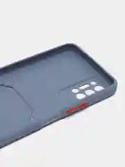 Серый чехол с защитой камеры для Tecno Pova 2, с карманом для пластиковой карты