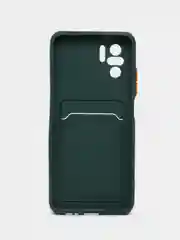 Тёмно-зелёный чехол XIAOMI POCO M5S / Redmi Note 10 / NOTE 10s  для пластиковой карточки , защита камеры