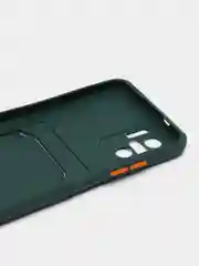 Тёмно-зелёный чехол XIAOMI POCO M5S / Redmi Note 10 / NOTE 10s  для пластиковой карточки , защита камеры