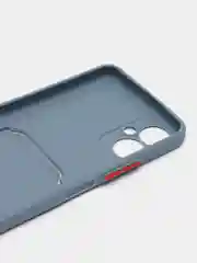 Серый чехол TECNO SPARK 9 PRO с отделением для пластиковой карты и защита камеры