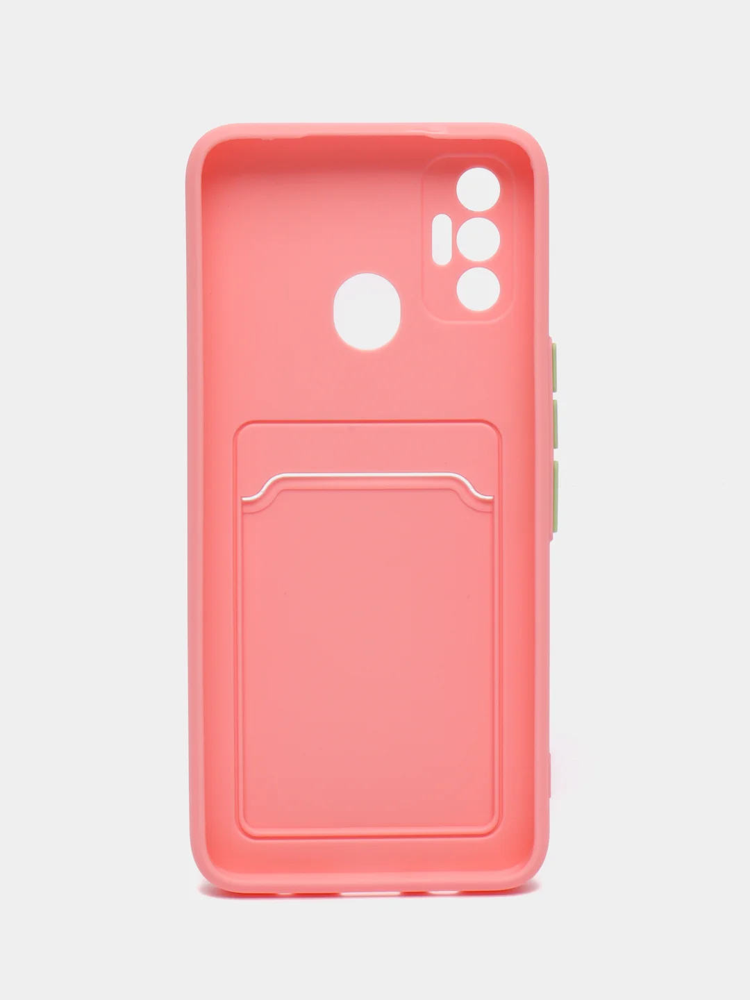 Розовый чехол с отделением для пластиковой карточки TECNO SPARK 7