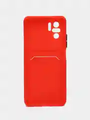 Красный чехол XIAOMI POCO M5S / Redmi Note 10 / NOTE 10s  для пластиковой карточки , защита камеры