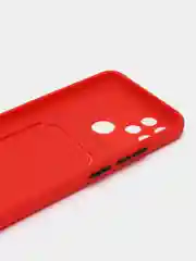 Красный чехол с отделением для пластиковой карточки REALME C21Y