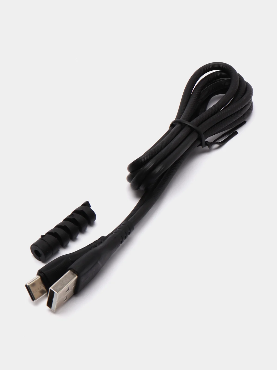 Черный кабель, провод зарядный для Android и iPhone, Micro-USB, Type-C, Lightning