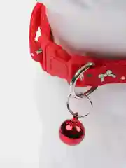 Алый ошейник с колокольчиком, для собак и кошек