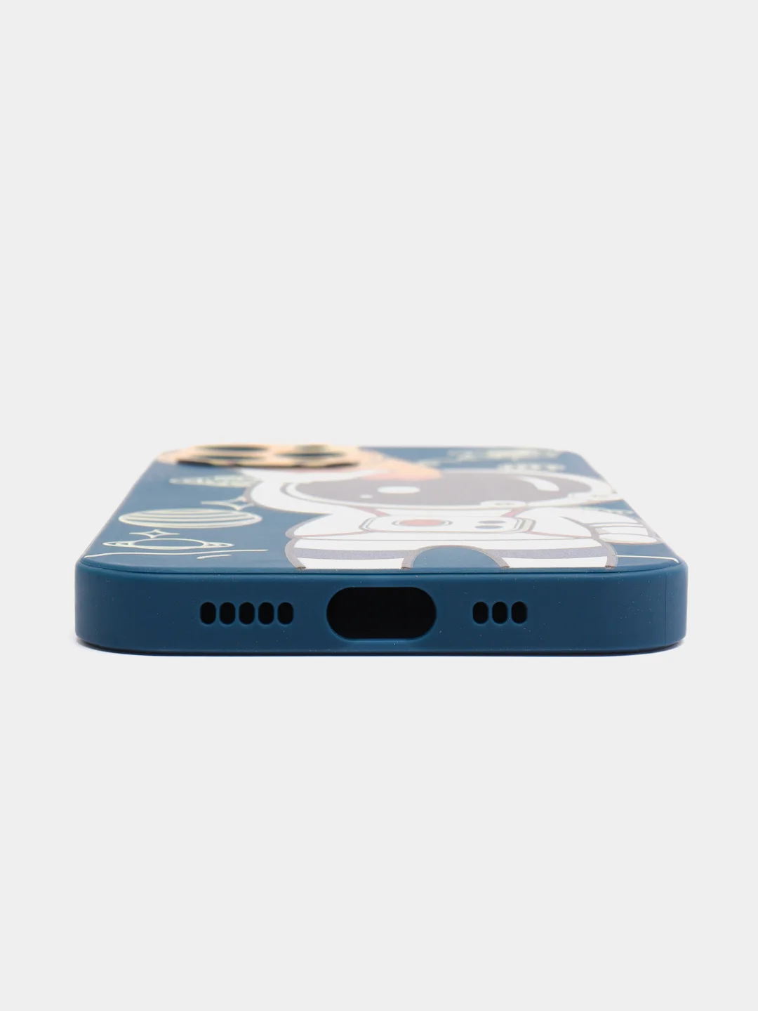Темно-синий чехол "Космонавт" для iPhone, на айфон 11 12 13 XR Pro mini X XS 7/8/se