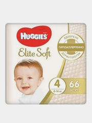 Подгузники Huggies Elite Soft 4 (8-14 кг), 66 шт