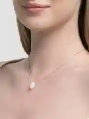 Белый подвеска "Бублик" из натурального камня