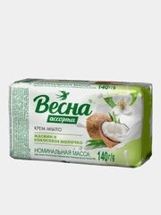 Мыло туалетное твердое ВЕСНА Ассорти "Жасмин и кокосовое молочко", 140 г