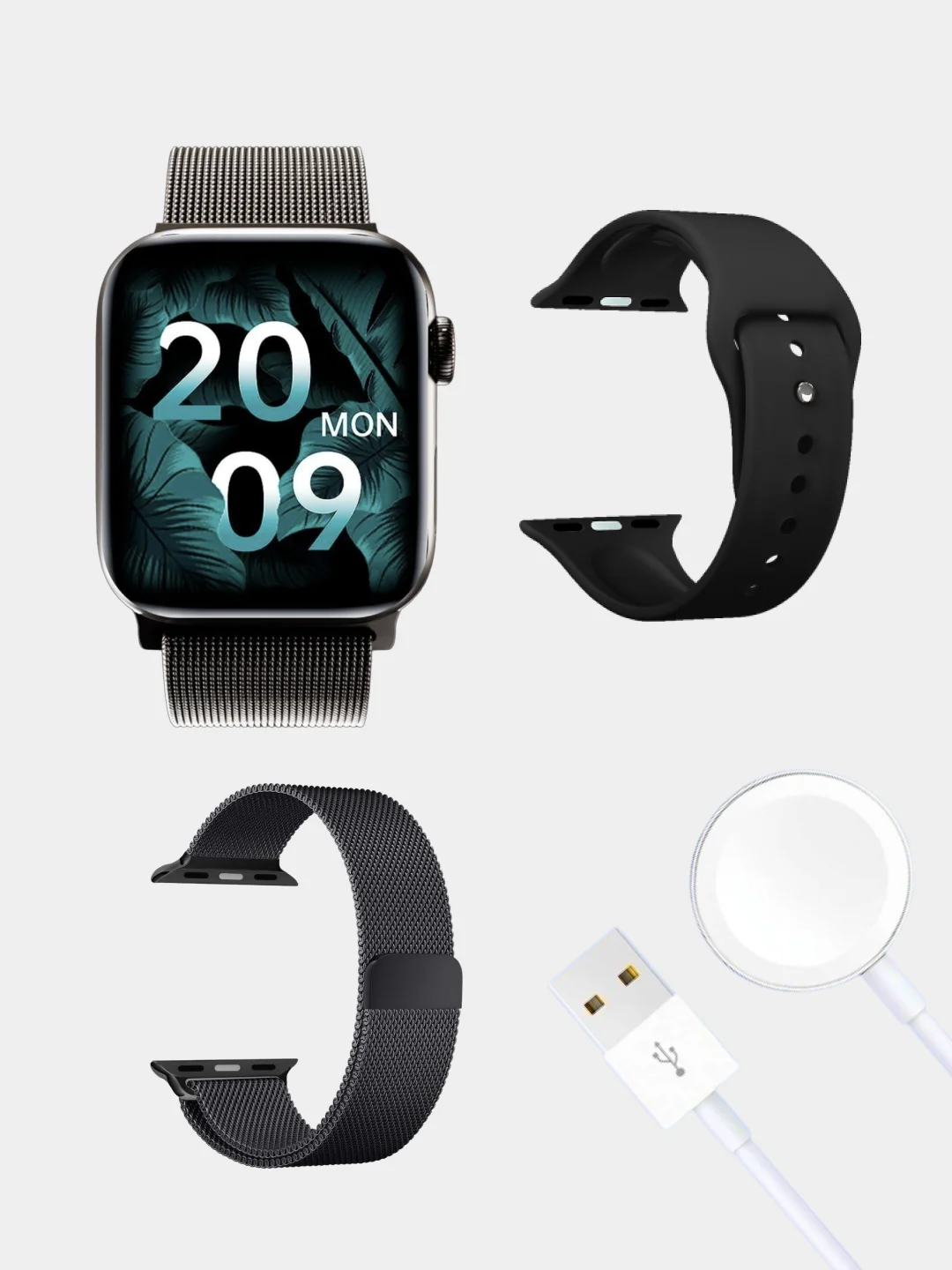 Черный умные смарт-фитнес часы Smart Watch X9 Pro 2, X8 Pro, X9 Ultra 2 наручный браслет