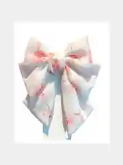 Белый бант для волос, на заколке