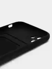 Черный чехол с карманом для карт для iPhone (Айфон) 11