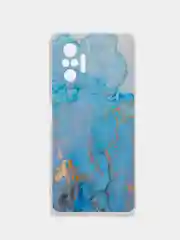 Светло-синий чехол на Xiaomi Redmi Note 10 Pro / Сяоми Редми Нот 10 Про прозрачный, с рисунком