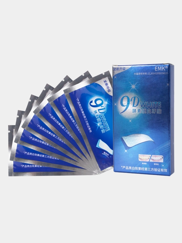 Отбеливающие полоски для зубов 9D White, 1 пара и 7 пар, полоски отбеливающие