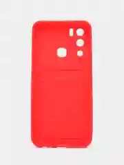 Красный чехол Infinix HOT 12I, с защитой камеры и карманом для пластиковой карты