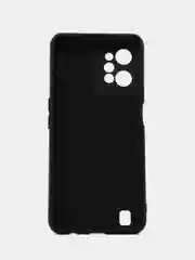 Черный чехол для REALME C31 с защитой камеры и бархатом внутри