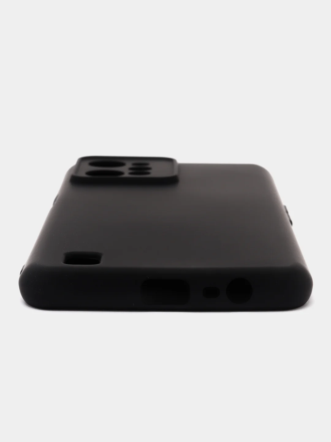 Черный чехол для REALME C31 с защитой камеры и бархатом внутри
