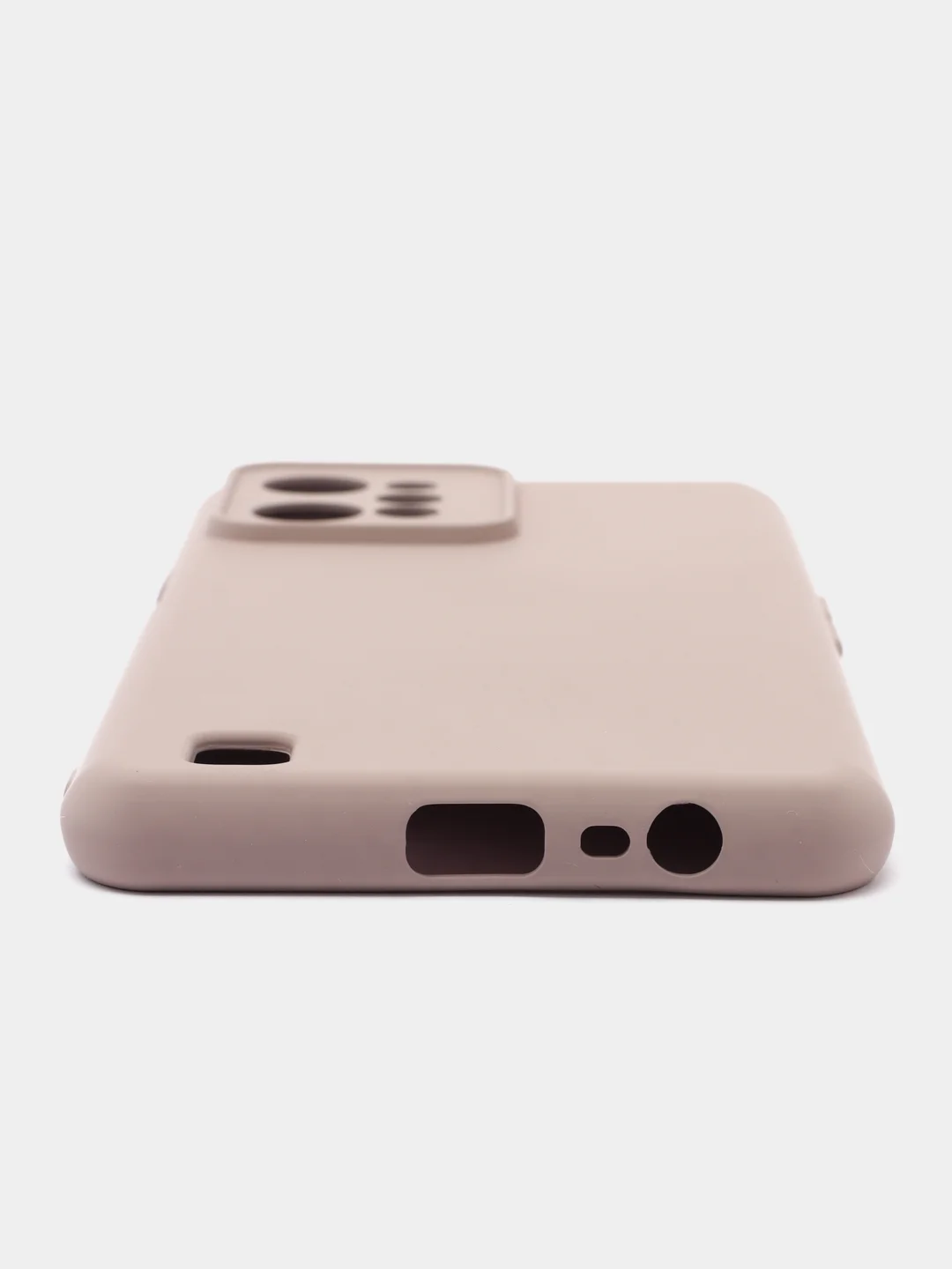 Кремовый чехол для REALME C31 с защитой камеры и бархатом внутри