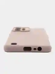 Кремовый чехол для REALME C31 с защитой камеры и бархатом внутри