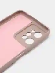Кремовый чехол для REALME C31 с защитой камеры и бархатом внутри