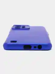 Синий чехол для REALME C31 с защитой камеры и бархатом внутри