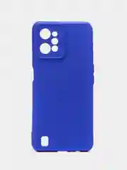 Синий чехол для REALME C31 с защитой камеры и бархатом внутри