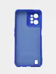 Синий чехол для REALME C31 с защитой камеры и бархатом внутри