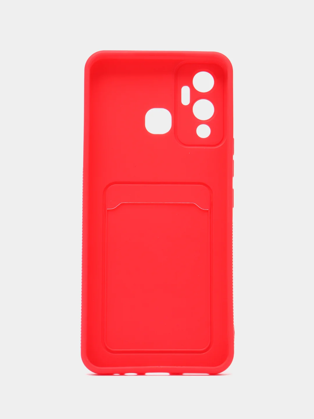 Красный чехол Infinix Hot 12 Play, с защитой камеры, с карманом для пластиковой карты