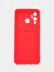 Красный чехол Infinix Hot 12 Play, с защитой камеры, с карманом для пластиковой карты