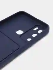 Синий чехол Infinix HOT 12I, с защитой камеры и карманом для пластиковой карты