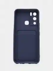 Синий чехол Infinix HOT 12I, с защитой камеры и карманом для пластиковой карты