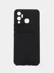 Хром чехол Infinix Hot 12 Play, с защитой камеры, с карманом для пластиковой карты