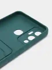 Зеленый чехол Infinix Hot 12 Play, с защитой камеры, с карманом для пластиковой карты