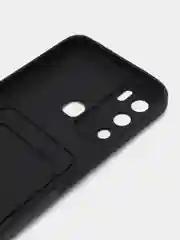 Хром чехол Infinix HOT 12I, с защитой камеры и карманом для пластиковой карты