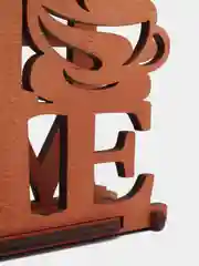 Коричневый салфетница Home, из дерева