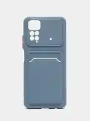 Серый чехол для Redmi Note 11 4G 2022  / NOTE 11S с карманом для  пластиковой карточки