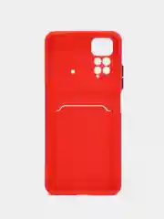 Красный чехол для Redmi Note 11 4G 2022  / NOTE 11S с карманом для  пластиковой карточки