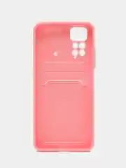 Розовый чехол для Redmi Note 11 4G 2022  / NOTE 11S с карманом для  пластиковой карточки