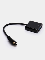 Переходник HDMI VGA адаптер для мониторов, компьютеров, ноутбуков, PC, телевизоров